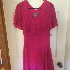 Rabbit designs pink lace dress NWT size 8